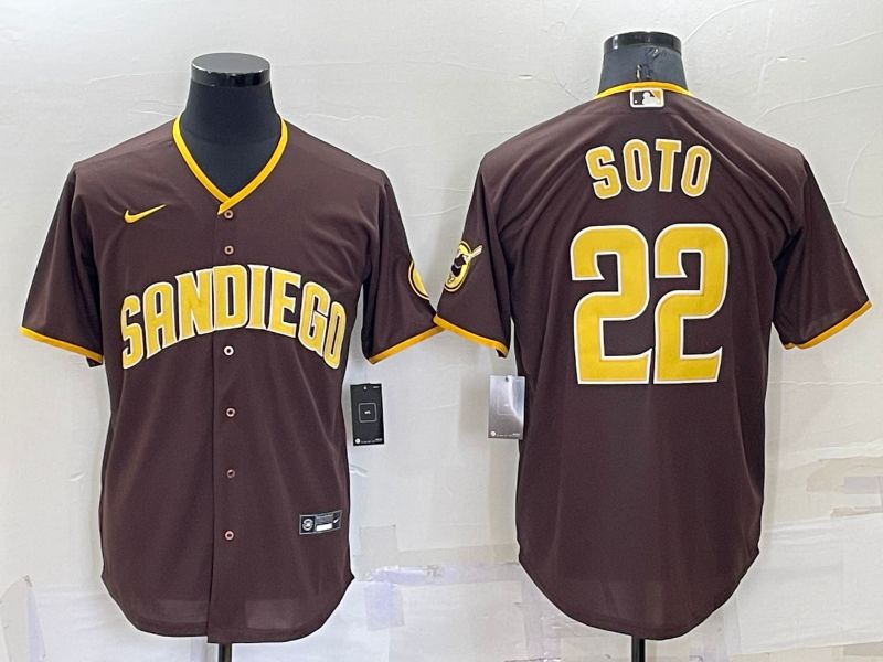 Men San Diego Padres #22 Soto brown Game Nike 2022 MLB Jerseys->san diego padres->MLB Jersey